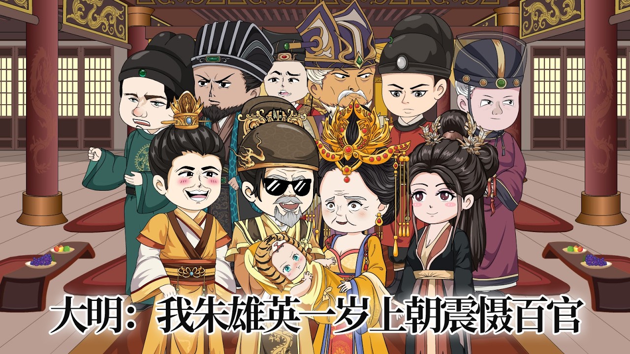一口气看完🔥《大明：我朱雄英一歲上朝震懾百官》 一歲嬰兒上朝，全場嘲笑？朱雄英一歲就被抱上大明朝堂，面對滿朝文武，憑藉被偷聽的心聲，一句話震懾百官，朱元璋都刮目相看！#沙雕动画 #一口气看完 #穿越