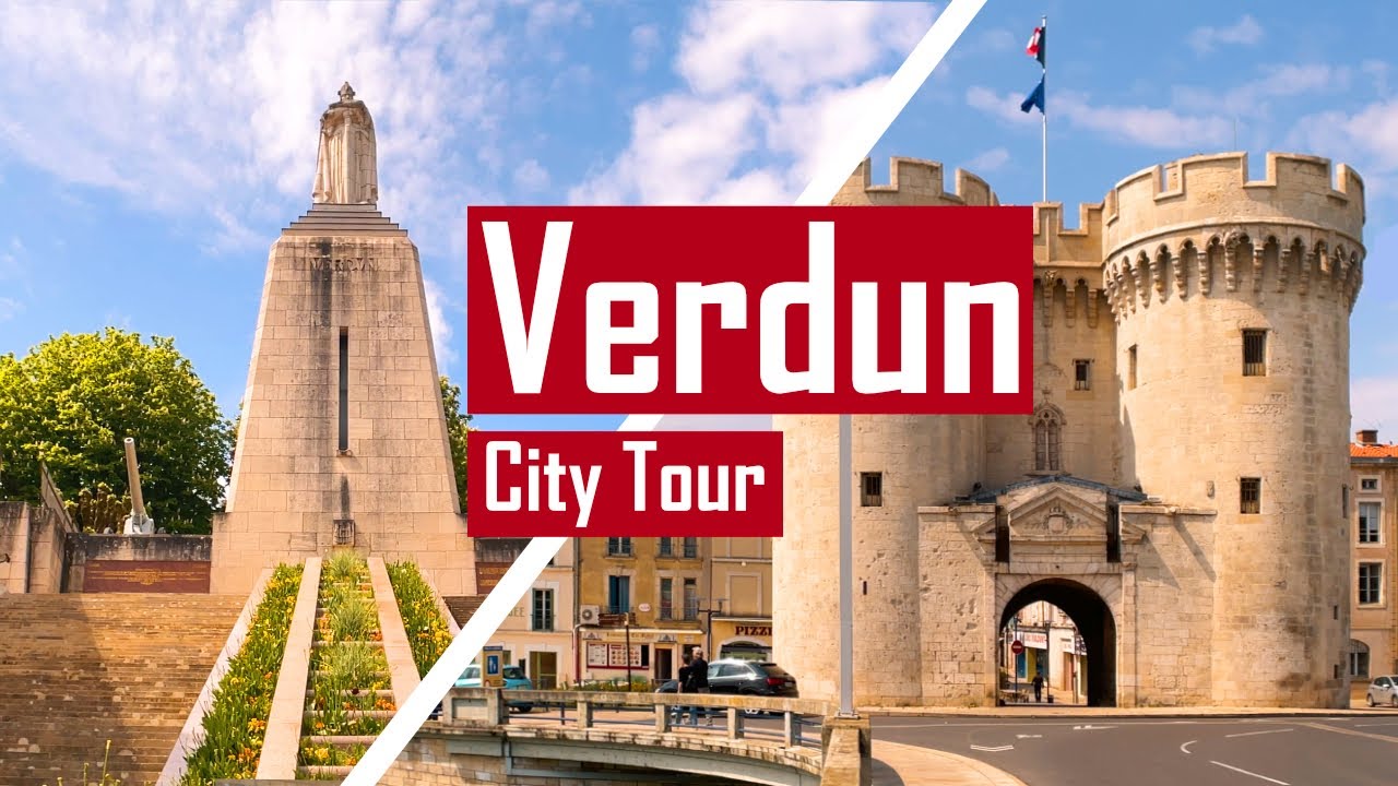 Verdun - Tour durch die historische Altstadt der franz&ouml;sischen Stadt am Fluss Maas | 4k