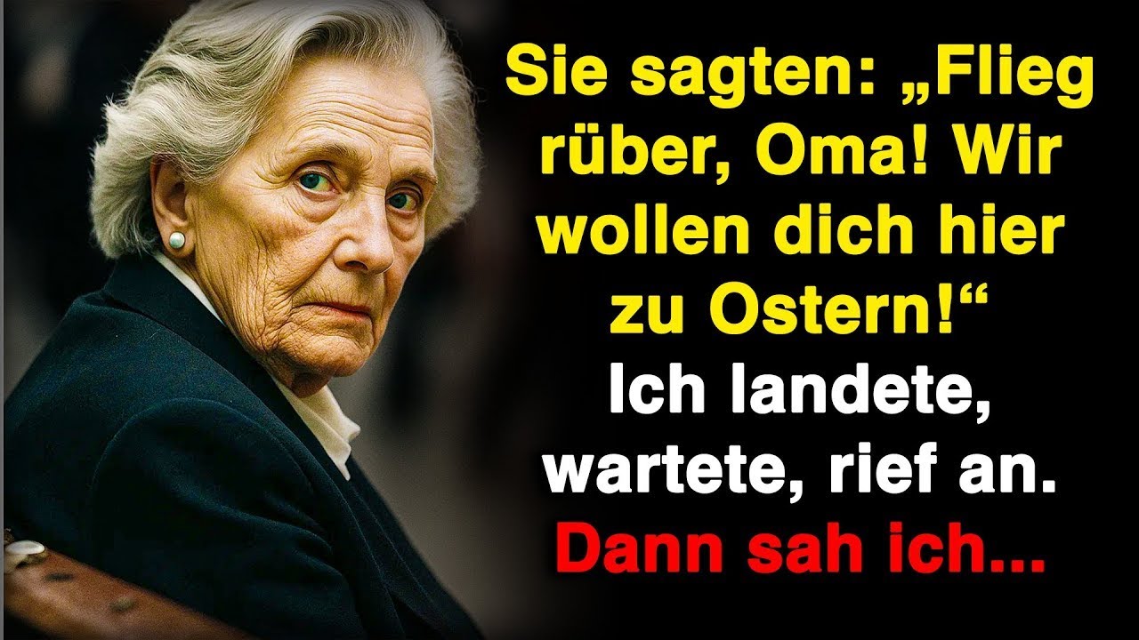 Sie sagten  „Komm zu Ostern, Oma!“ Ich landete, wartete, rief an  Dann sah ich