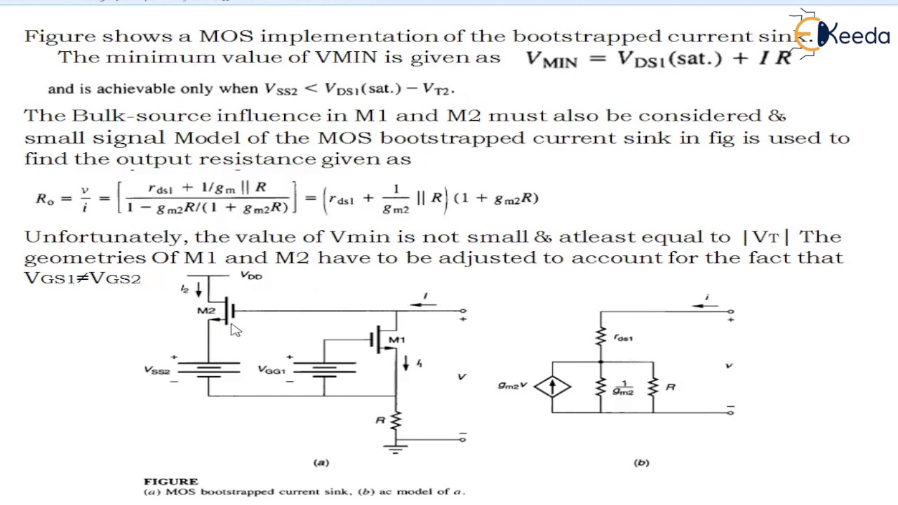 MOS Bootstrapped current sink - Analog Building Block - Analog & Mixed VLSI Design