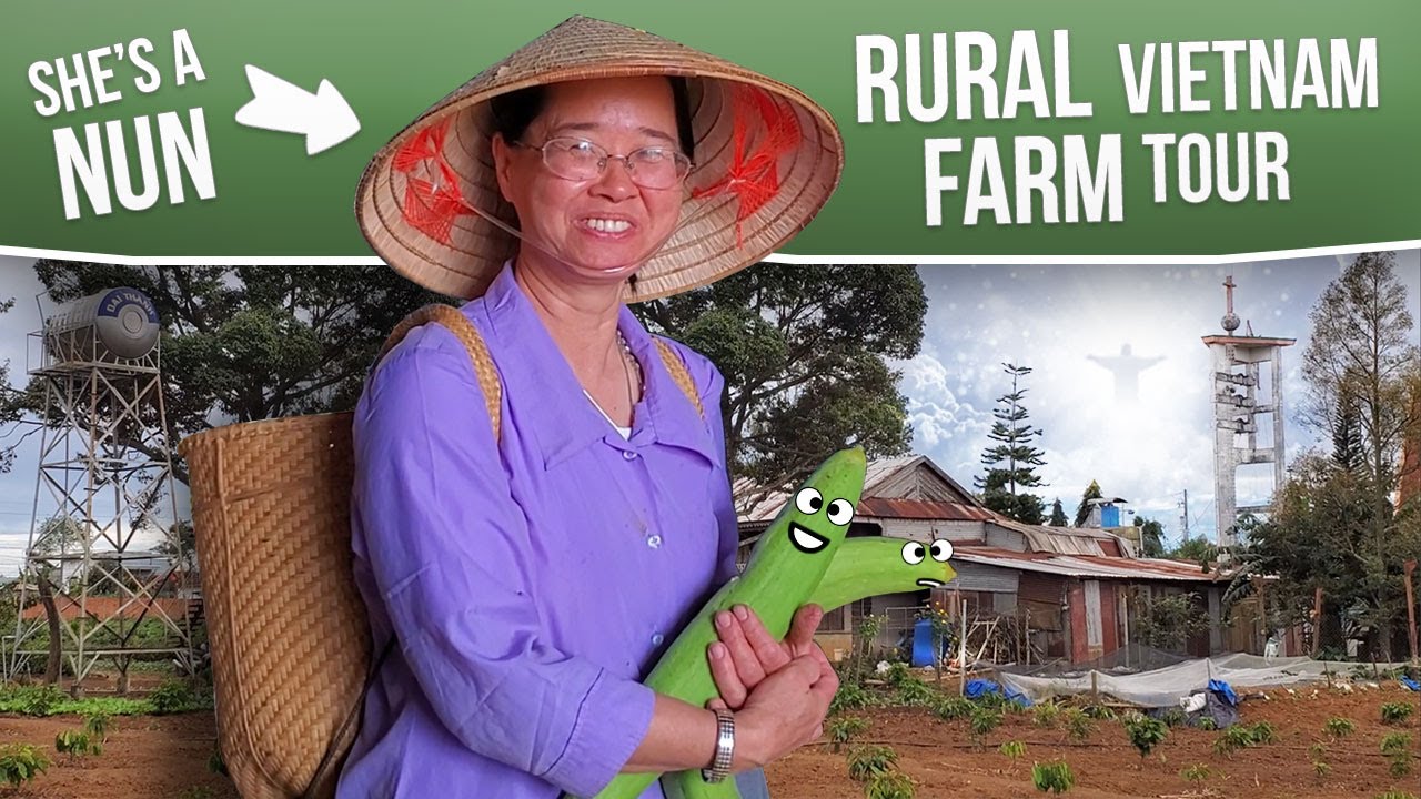 Touring a nuns farm in rural Di Linh Vietnam