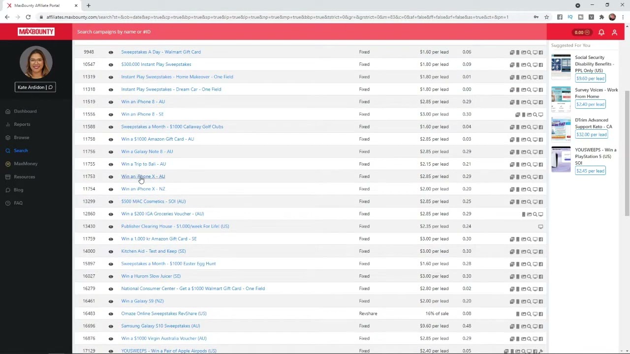 Best CPA Offers to Start Affiliate Marketing with MaxBounty