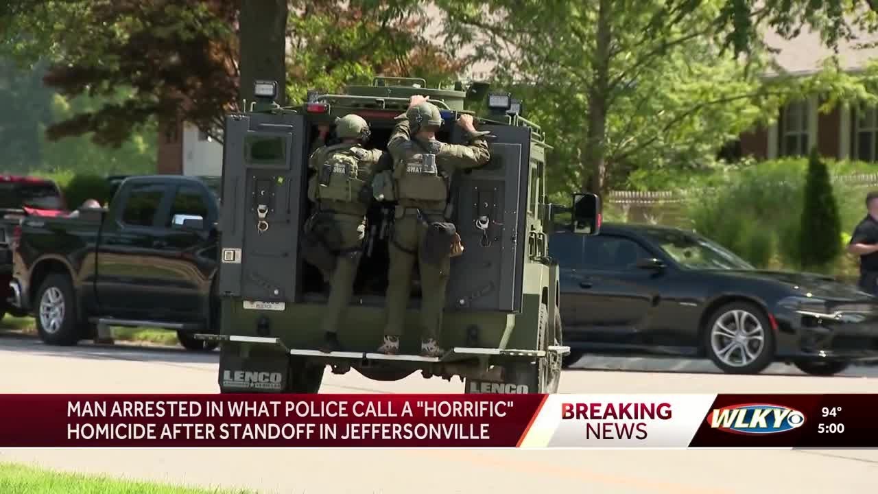 1 dead in 'horrific' homicide in Jeffersonville; man in custody after 4-hour standoff