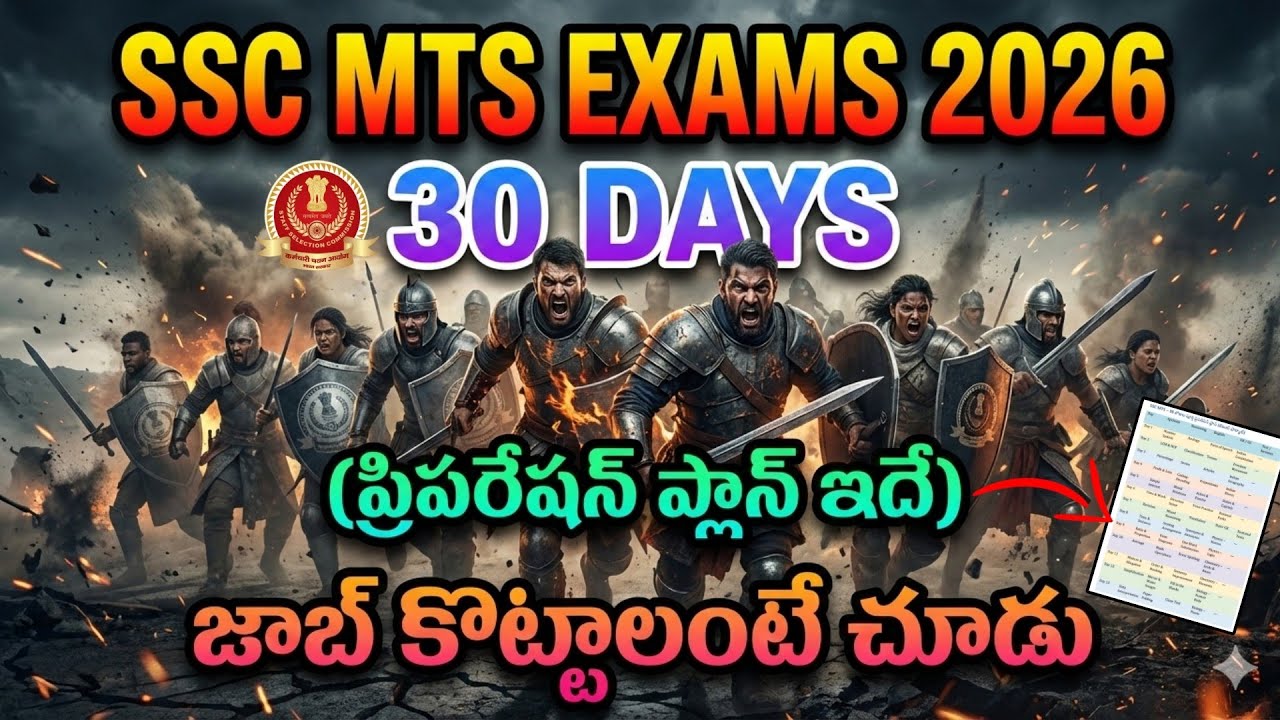 👌SSC MTS 30 Days Strategy 2026 | SSC MTS Preparation Plan 2026 | SSC MTS Syllabus 2026 |SSC MTS 2026