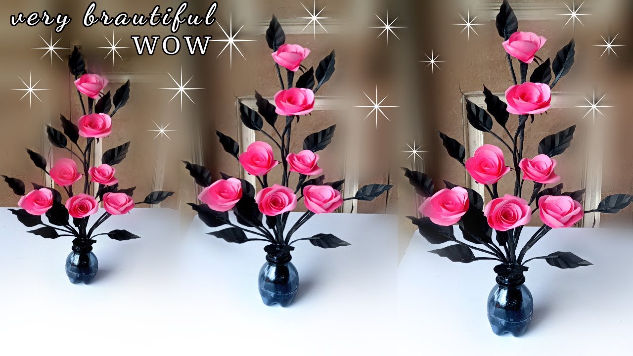 how to make a beautiful flower for home decoration / how to make flower at home easy