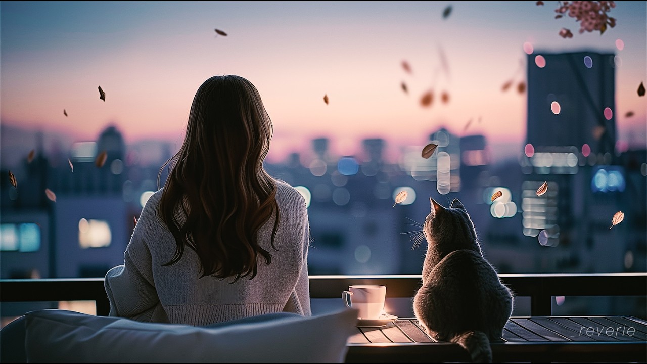 Tokyo Spring Blue Hour 🌸 Calm Evening Lofi for Study & Relax (1 Hour)