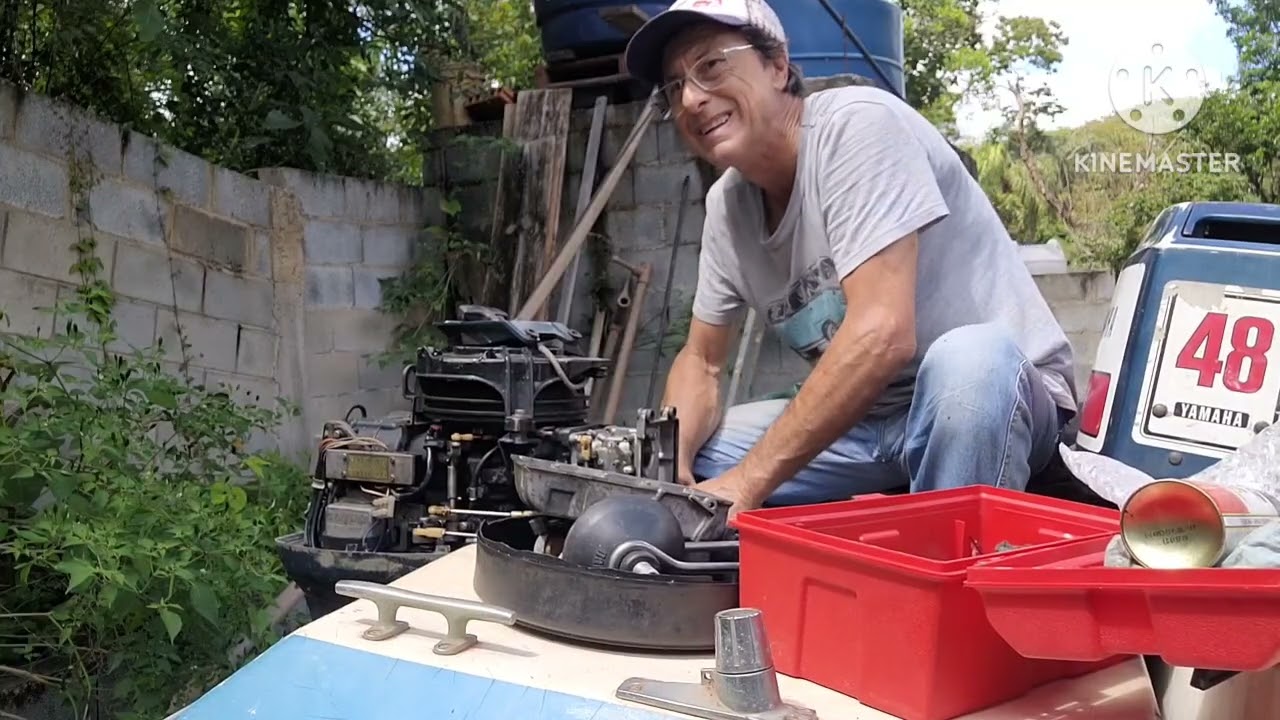 RECUPERANDO MOTOR YAMAHA 48HP ANTIGO  --  VINTAGE --