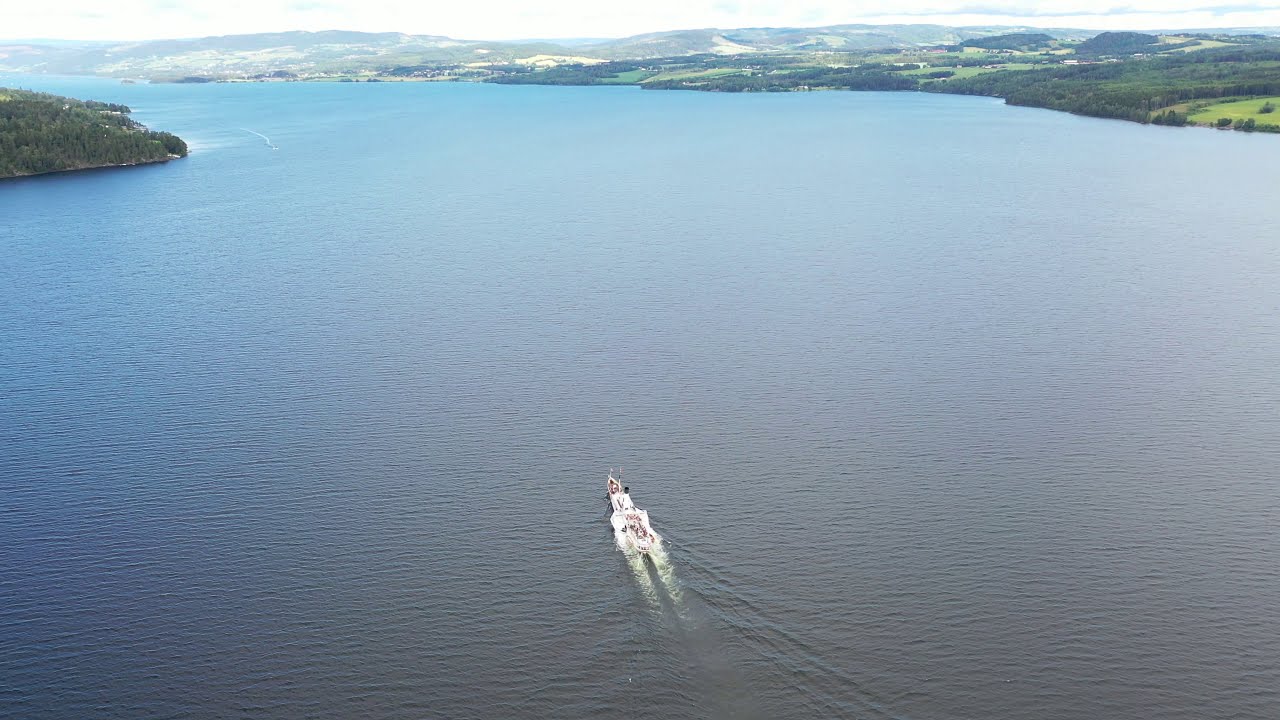 Skibladner - Paddle steamer - Mj&oslash;sa - Innlandet - Norway 🇳🇴 - DJI Mavic 2 Pro Drone - Hasselblad 4K