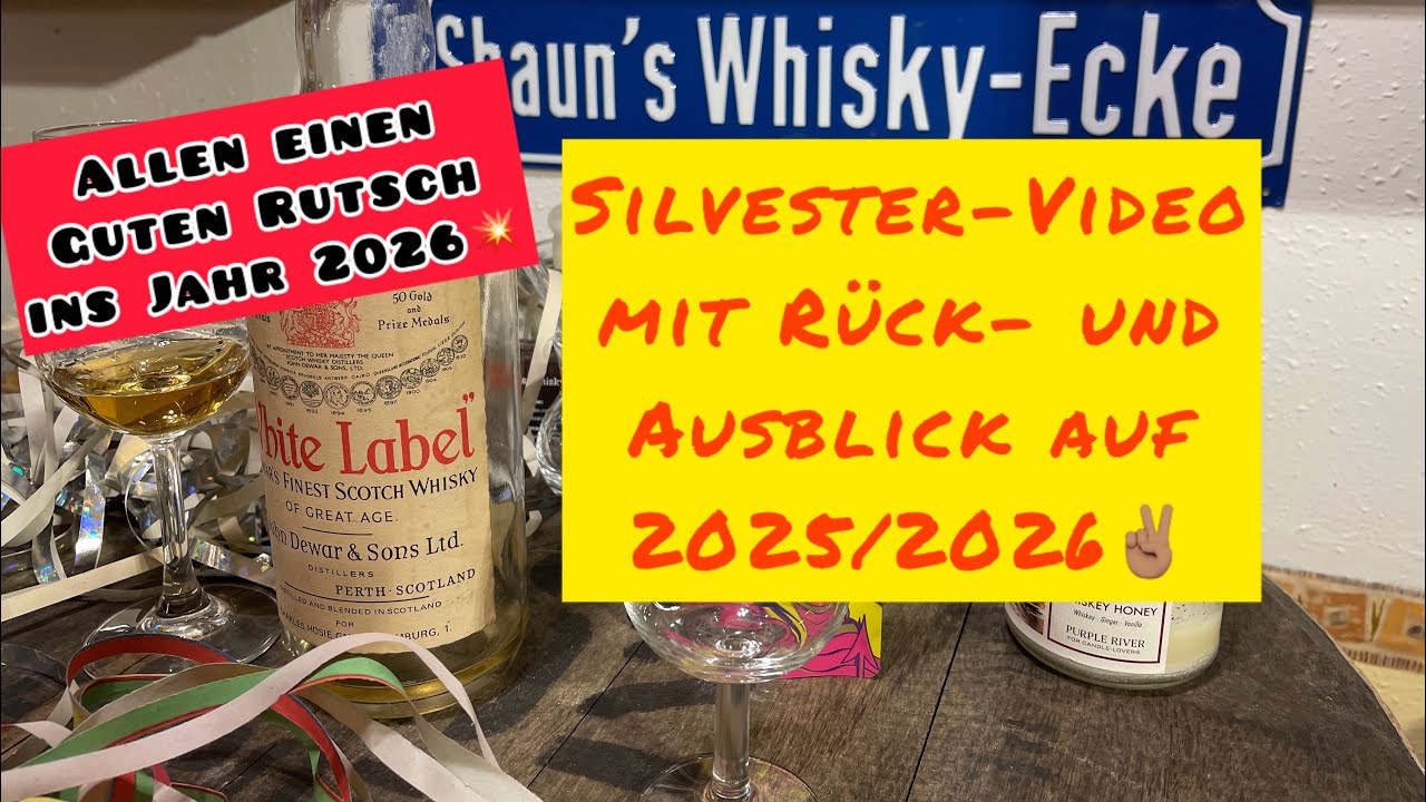 Silvester-Rück- und Ausblick mit White Label (70er Jahre) von Dewar‘s