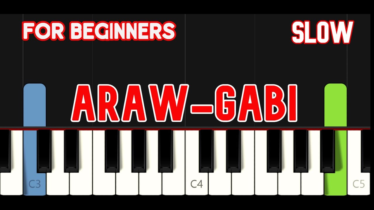 ARAW-GABI [ HD ] - REGINE VELASQUEZ | EASY PIANO