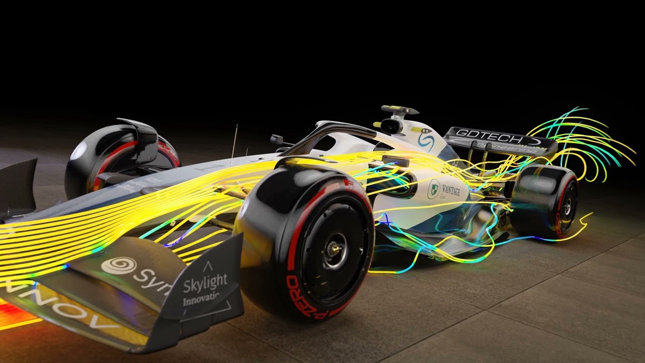 CFD simulations the GDTech F1 car
