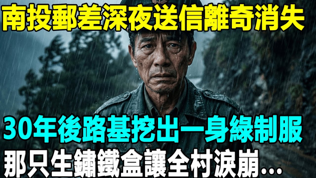鄉下郵差颱風夜送信人間蒸發，全村找了30年無果，修路挖開土石流，那只緊抱在懷裡的綠色郵包揭開真相...