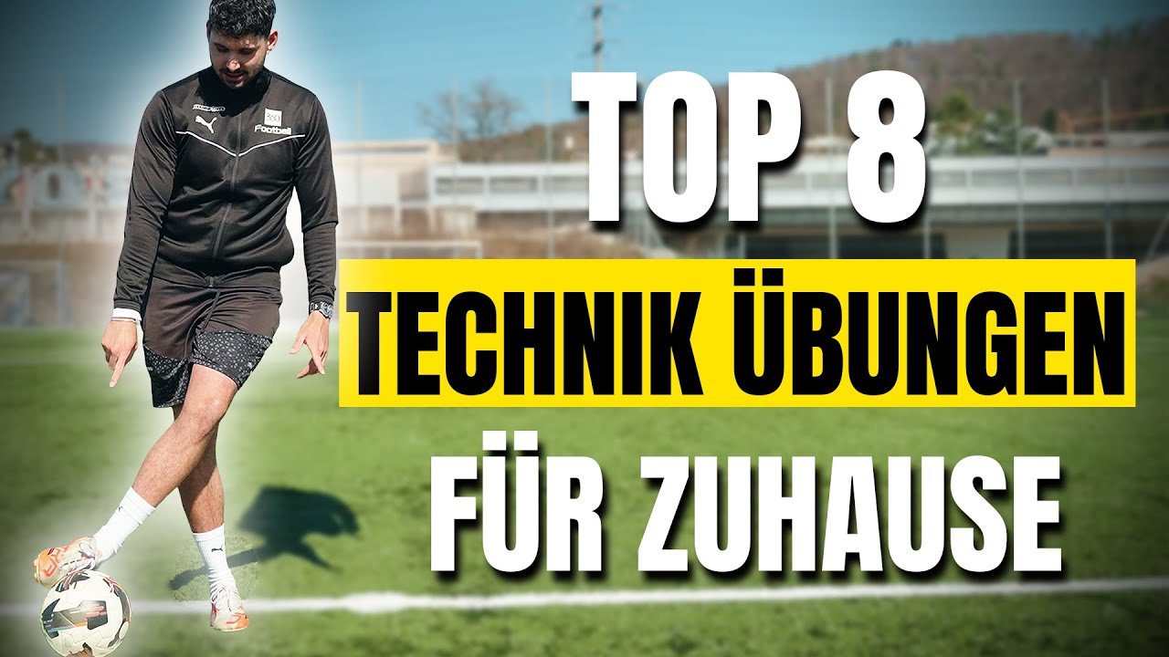 Die 8 BESTEN Fussball Übungen für ZUHAUSE | Technik und Ballkontrolle alleine trainieren!
