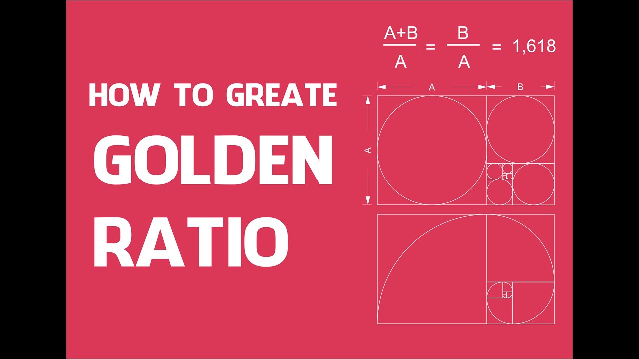 HOW TO GREATE GOLDEN RATIO - GOLDEN RECTANGLE FIBONACCI SEQUENCE