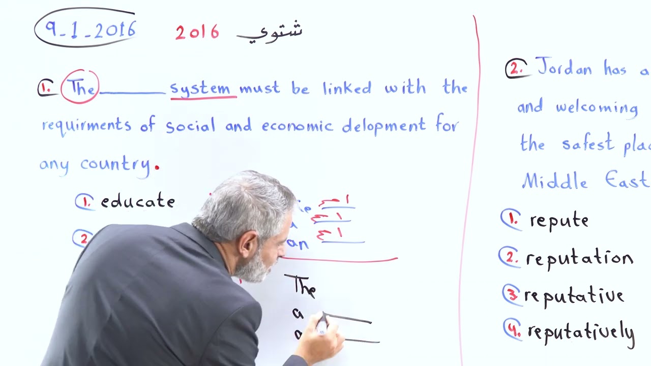 الحصة الاولى من مراجعة الاشتقاق/ Derivation من خلال الأسئلة الوزارية مع الاستاذ عرفات القزعة ♥️