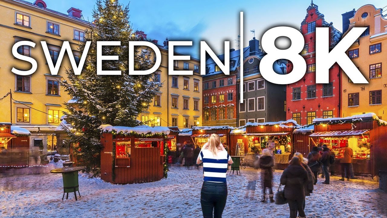 Sweden in 8K ULTRA HD HDR Resolution Virtual Walking Tour 🇸🇪 - Crumplesnap Frimbulate