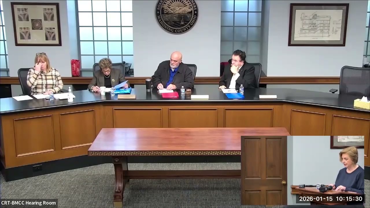 January 15, 2026 Mahoning County Commissioners' Board Meeting