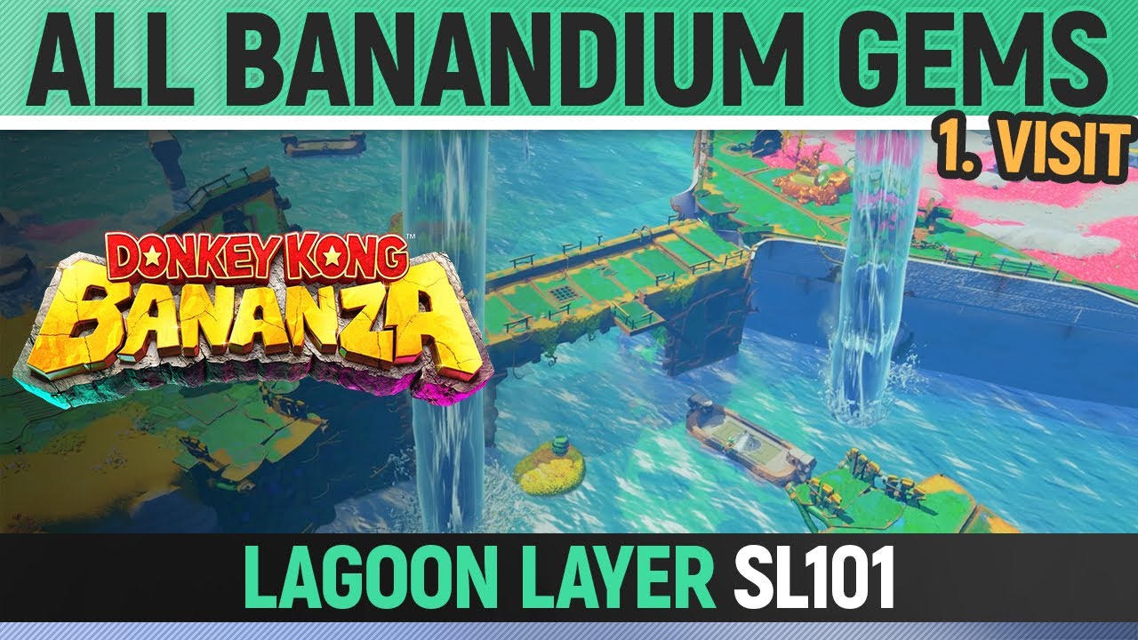 Donkey Kong Bananza - Lagoon Layer (SL101) - All Banandium Gems (1. Visit)