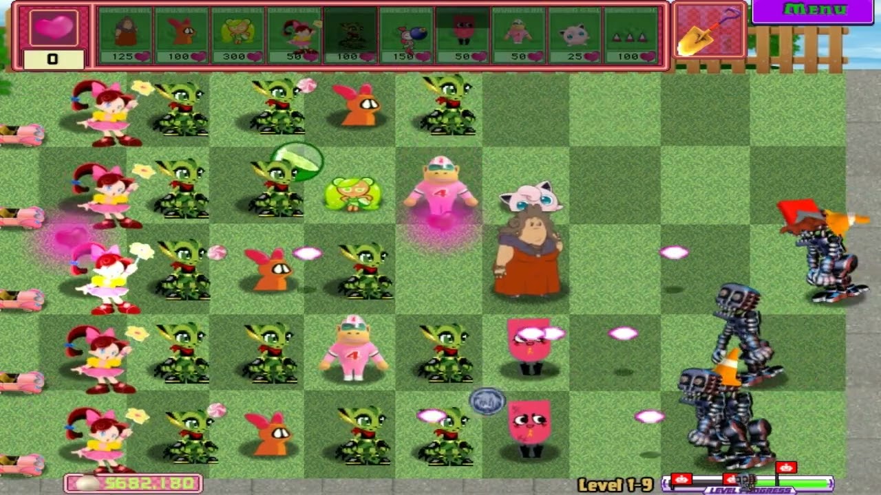 Plants Vs Zombies Mod - Gamer Girl Vs Evil Robot (Level 1-9)