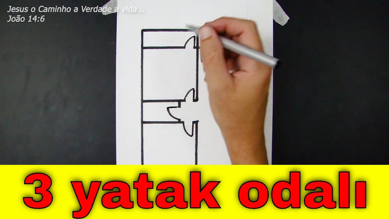 adım adım 3 yatak odalı ev planı nasıl &ccedil;izilir