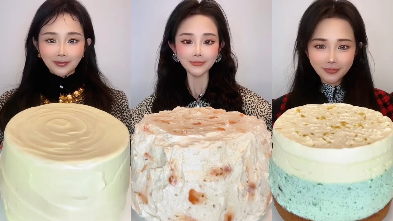 Asmr🍰Eating White Cream Cake🍰 (Soft And Waxy Sound) 크림丨먹방丨Mukbang丨Satisfying丨Eatingsh