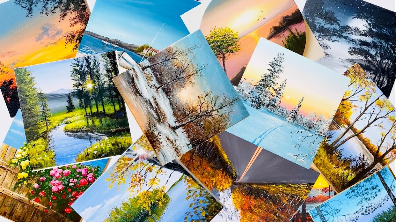 17 Beautiful Acrylic Painting for Beginners / Acrylic Painting 2 hours