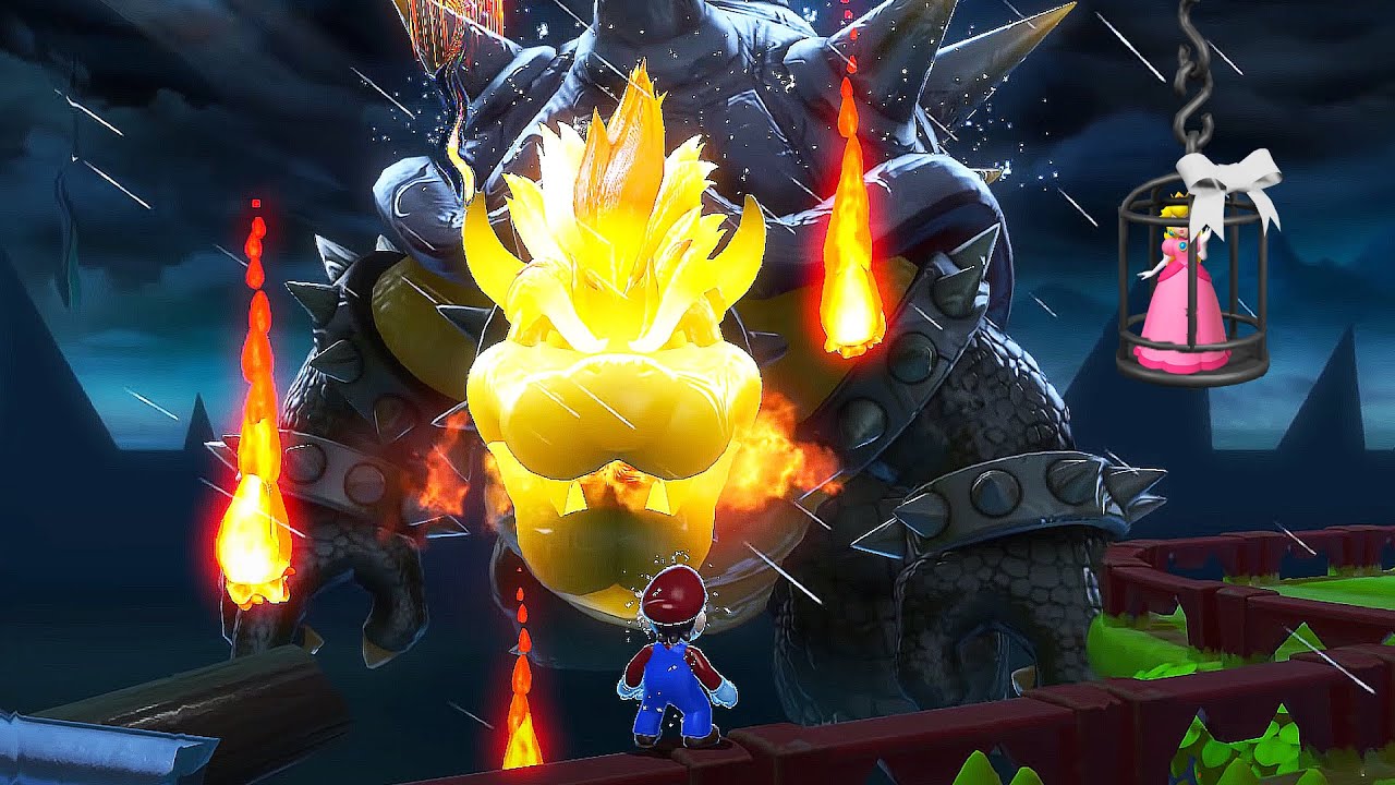 What Happens if you have to fight Golden Bowser in Bowser's Fury? (HD)