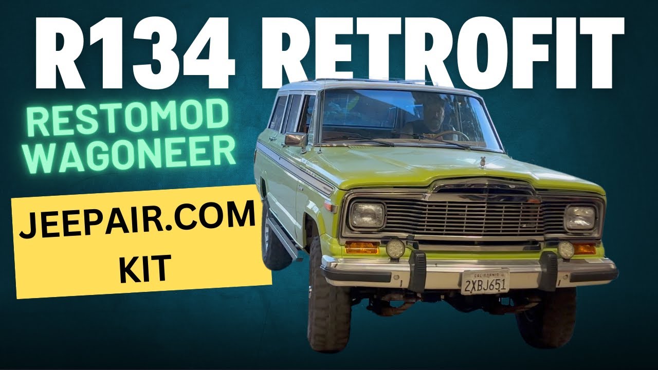 Jeep Wagoneer r134 AC conversion Jeepair.com kit installation