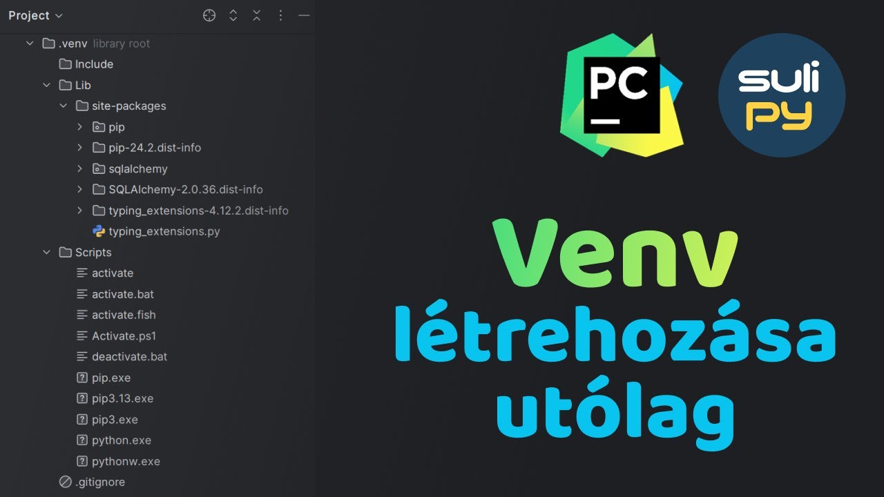 Virtuális futtatási környezet csatolása utólag | Python
