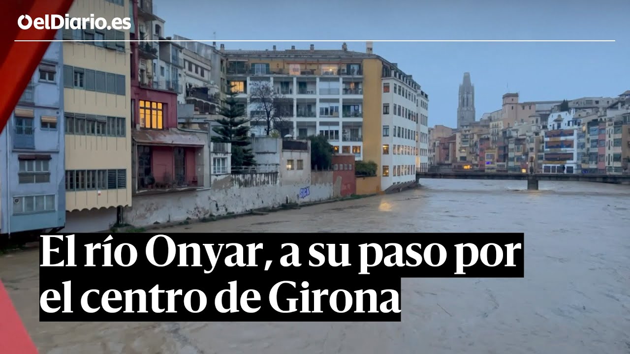 El temporal obliga a suspender clases en Girona y dispara el caudal de los ríos Daró y Onyar