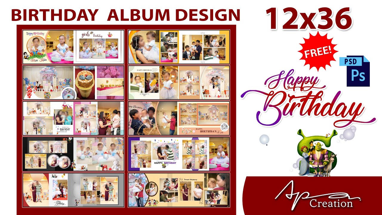 birthday album psd free download 2024 #birthday #birthdayalbum