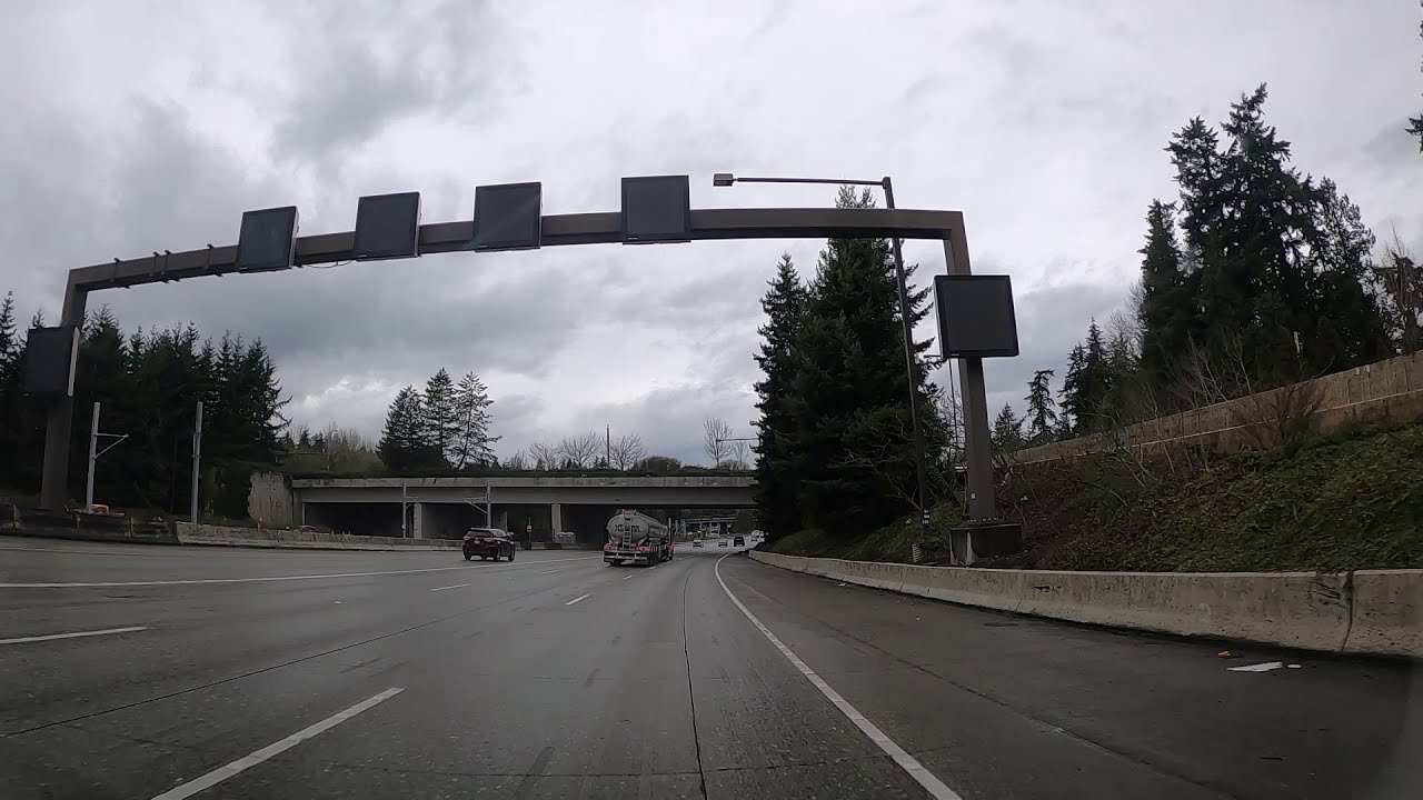 Driving from Bellevue to Downtown Seattle, Washington