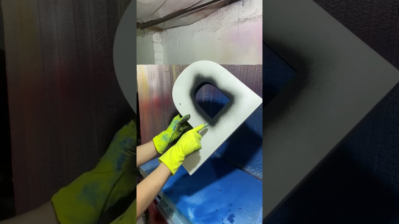 Как покрасить буквы из экструдированного пенопласта?