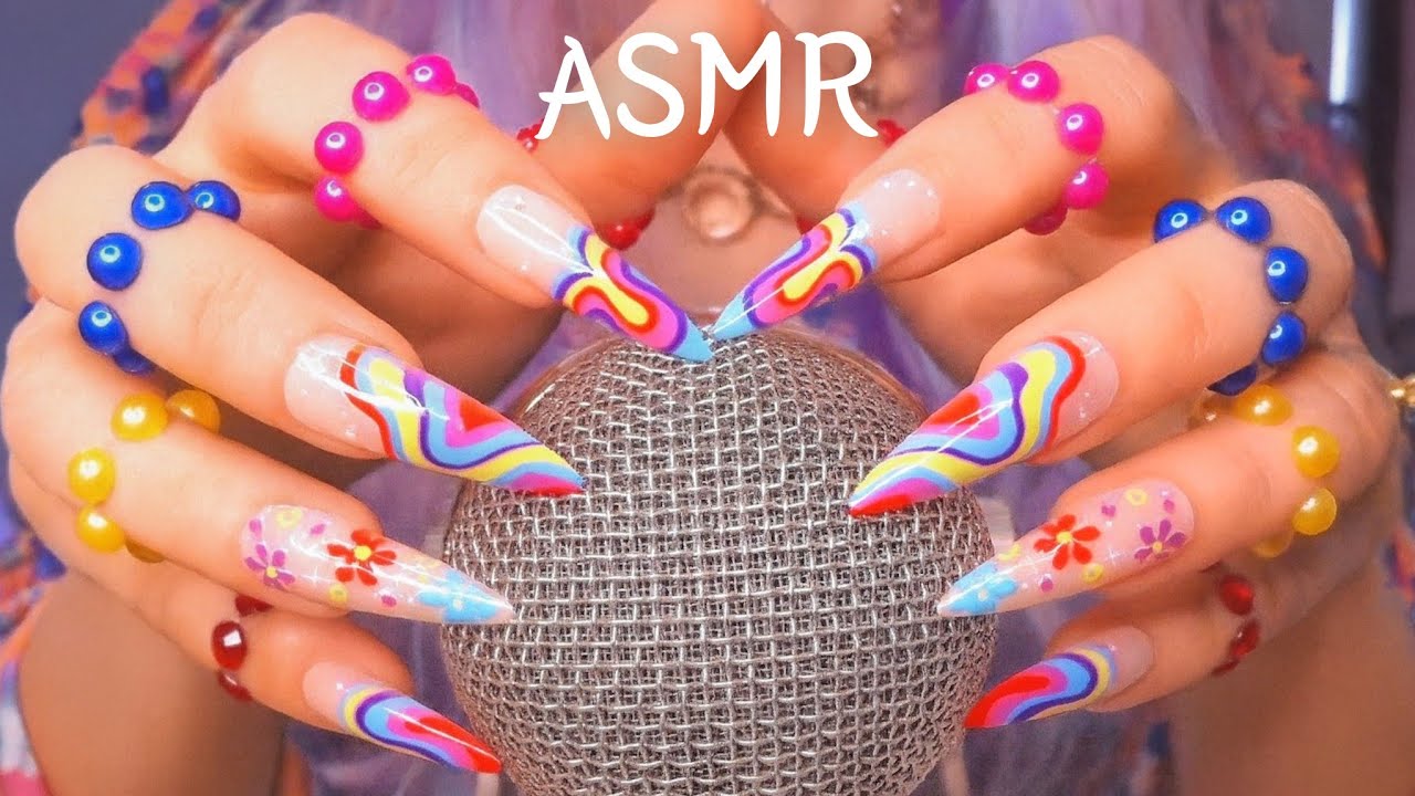 1 Hour ASMR Mic Scratching ✨ No Cover, Foam Cover & Fluffy Cover • Long Nail Tingles • No Talking