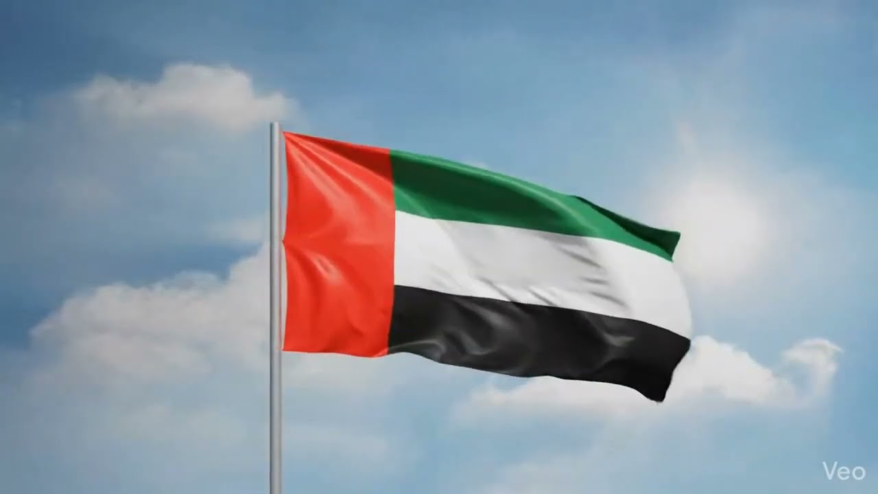 UAE Flag Waving for 1 Hour | 60 Minutes