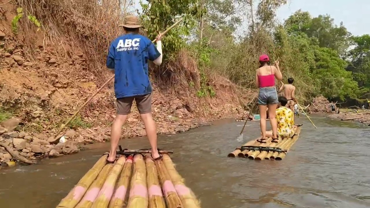 Bamboo Rafting in Mae Wang,Chiang Mai,Thailand.