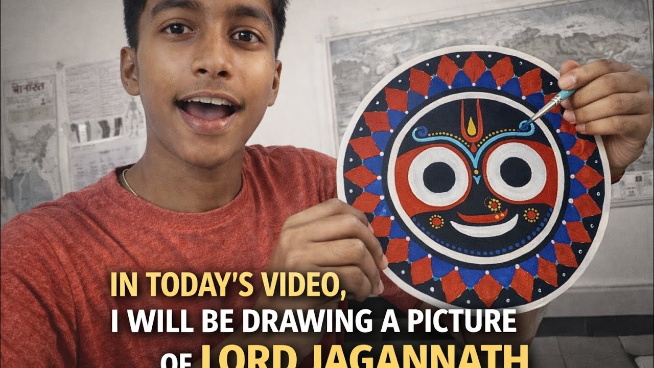 Lord Jagannath Drawing Step By Step |  Rath yatra special drawing | Acrylic painting