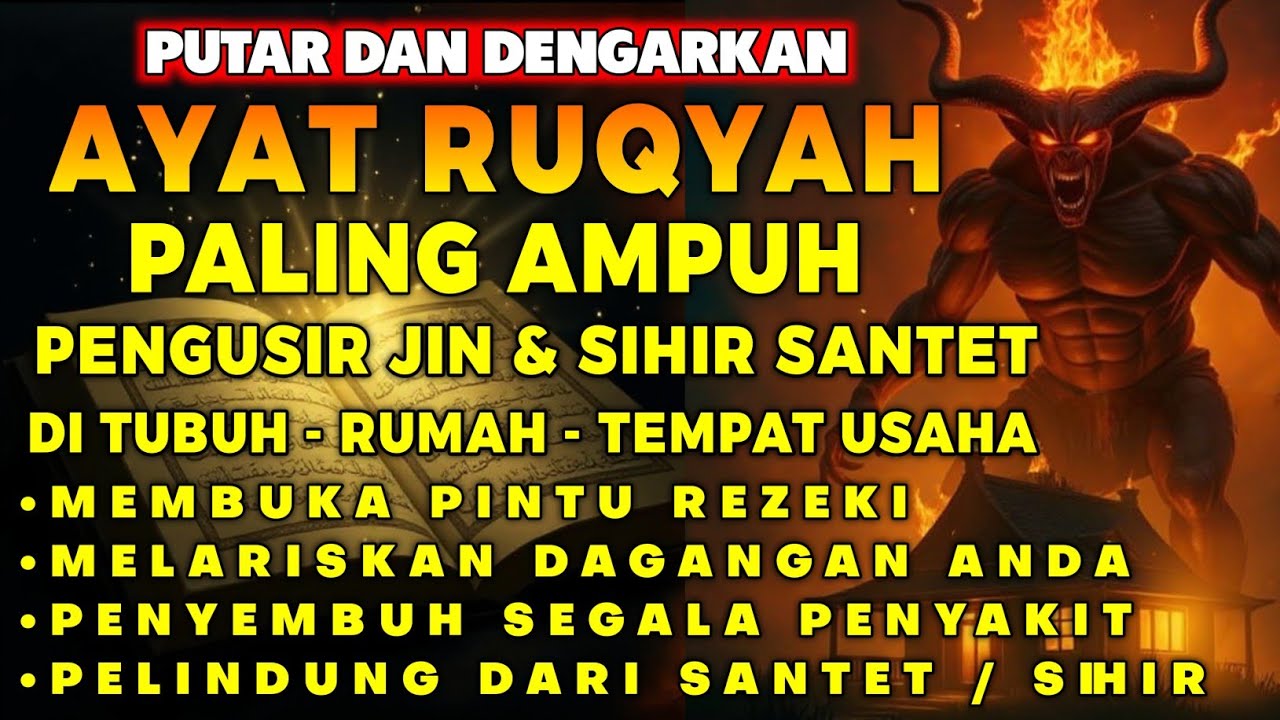 RUQYAH RUMAH PENGUSIR JIN, SETAN & SIHIR DI RUMAH & TUBUH, PENENANG HATI DAN FIKIRAN | BY ALAA ASER