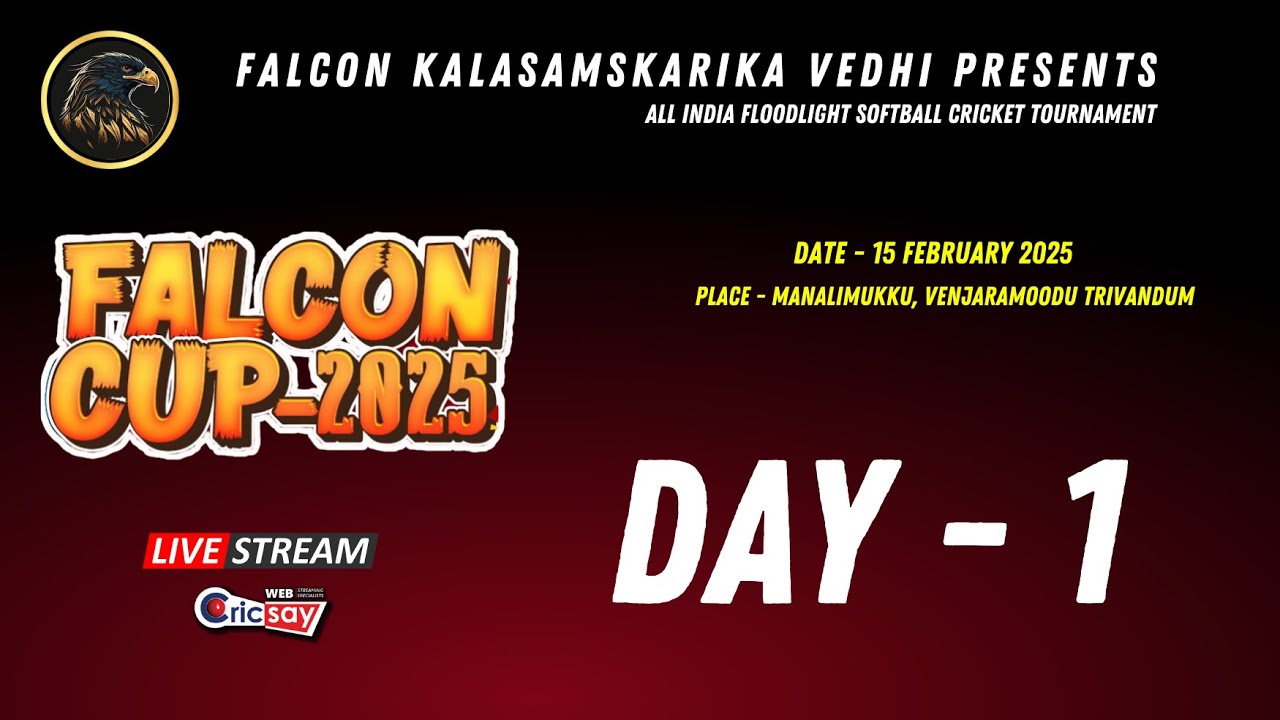 ALL INDIA FLOODLIGHT SOFTBALL CRICKET TOURNAMENT | FALCON CUP 2025 | SEASON - 5 | DAY - 1