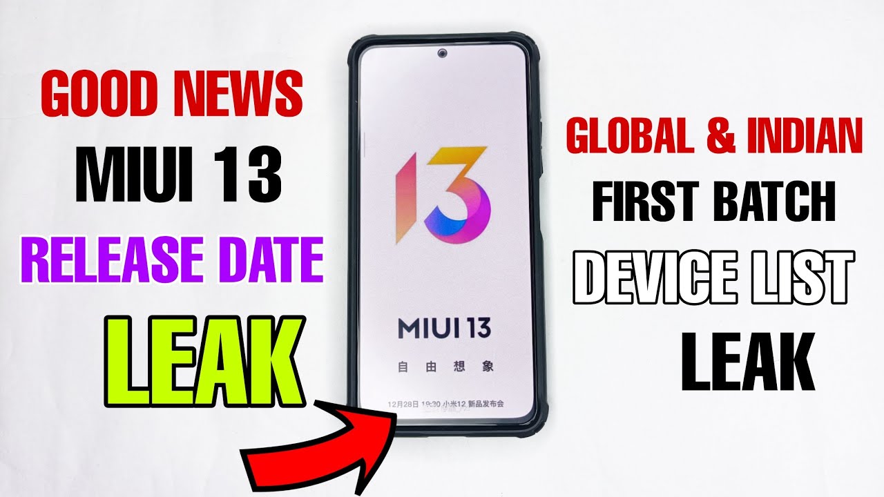 GOOD NEWS - GLOBAL & INDIAN MIUI 13.0.0.1 UPDATE FIRST BATCH LIST HERE | MIUI 13 RELEASE DATE LEAK