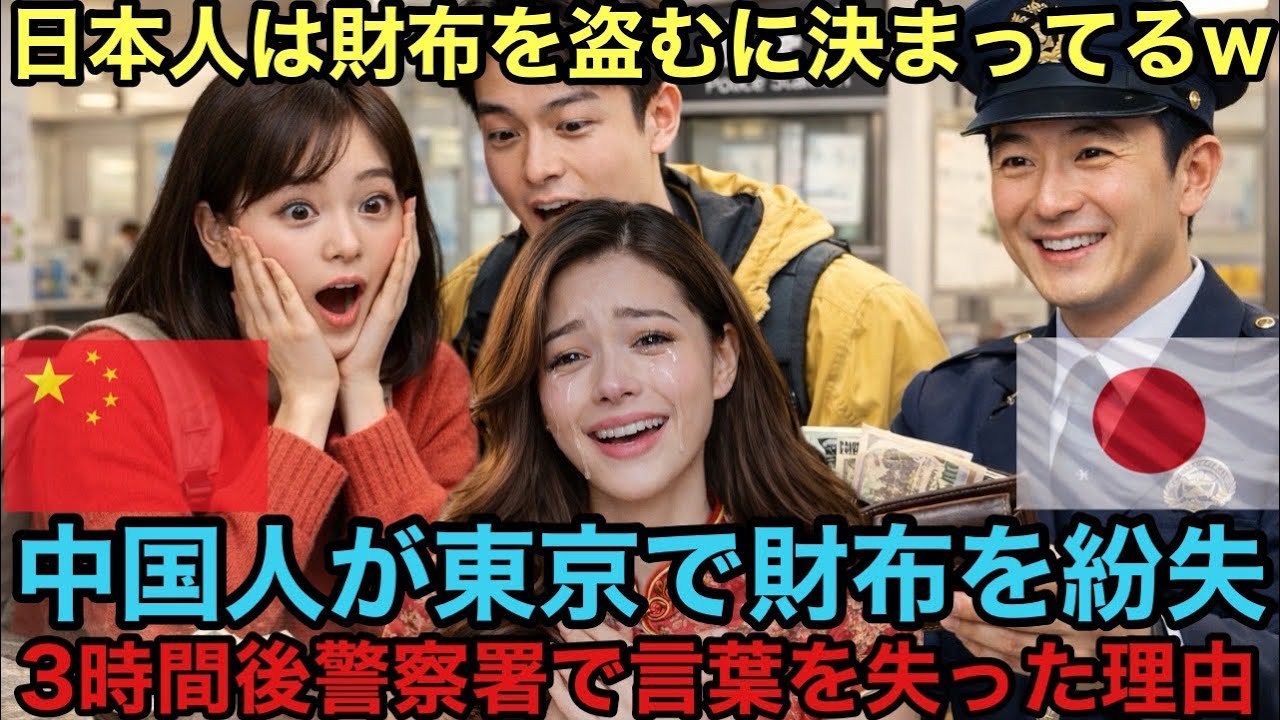 【海外の反応】「日本人は財布を盗むに決まっているw」中国人観光客が東京で財布を落とす→3時間後、警察署で言葉を失った理由とは?