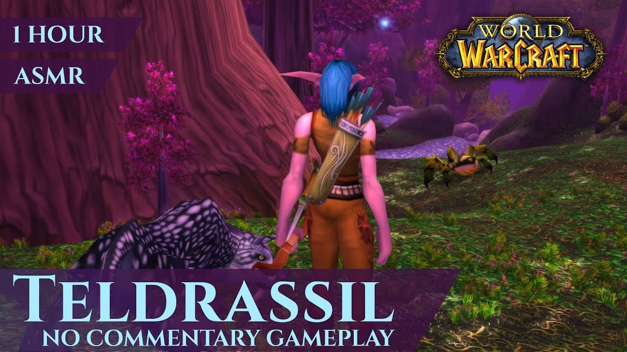 Vanilla Teldrassil - Gameplay No Commentary - Part 3, ASMR (1 hour, 4K, World of Warcraft Classic)