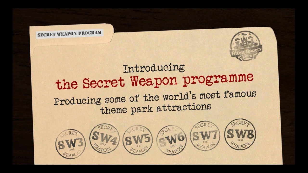 Alton Towers Resort Secret Weapon programme explained.....