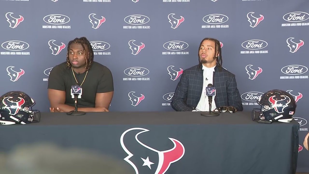Houston Texans top 2 draft picks deliver remarks for the first time since the draft