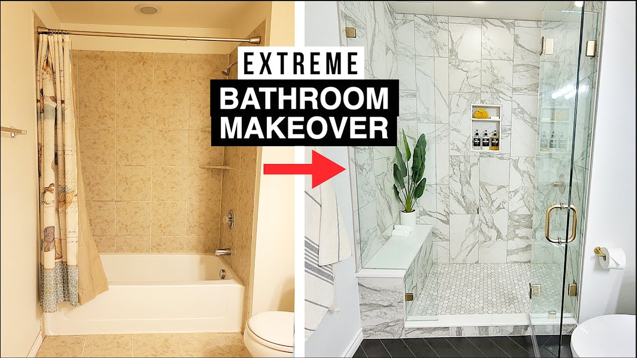 SPA-LIKE BATHROOM TRANSFORMATION 🛁🔨 | from start to finish!