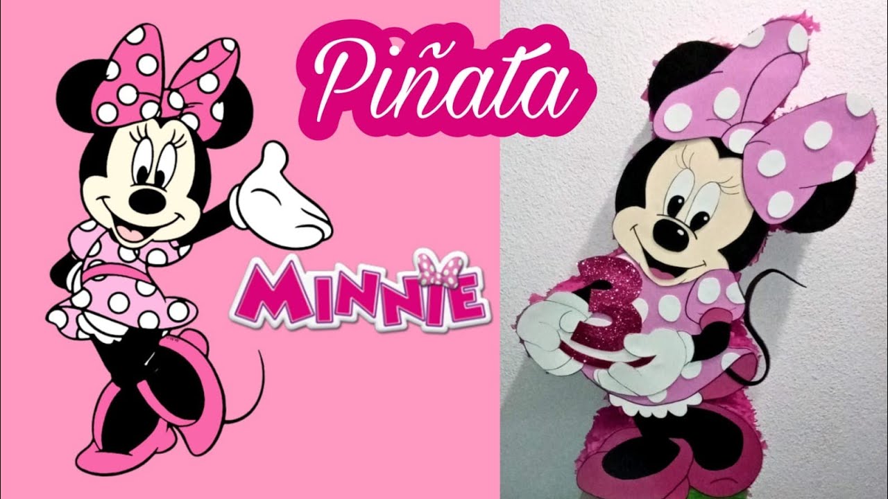 Piñata Minnie Mouse FÁCIL para principiantes!! 🐀💓 [Cómo hacer PIÑATA MINNIE MOUSE cuerpo completo] 🐁