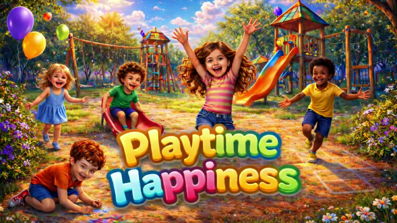 Playtime Happiness 🎈 | Fun Kids Song About Playing, Friendship & Joy