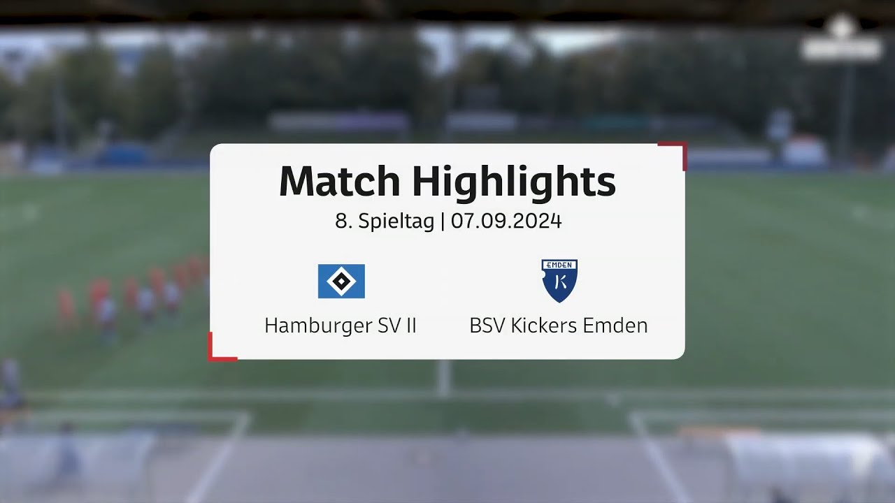 Kickers Emden kann das Spiel beim HSV II drehen I  Regionalliga Nord 8. Spieltag