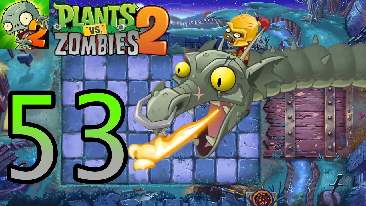 Plants vs. Zombies 2 Gameplay Walkthrough - Part 53 - Dark Ages - Night 20 Final Boss