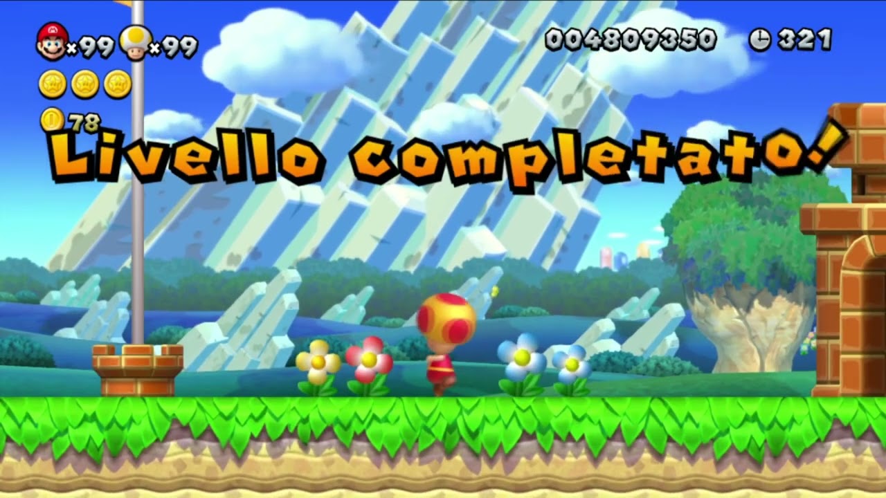 New Super Mario Bros U all win animations